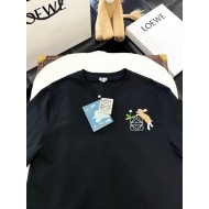 LOEWE 2024FW Rabbit Embroidery Round Neck Short Sleeve