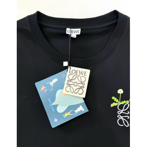 LOEWE 2024FW Rabbit Embroidery Round Neck Short Sleeve LOEWE 2024FW Rabbit Embroidery Round Neck Short Sleeve