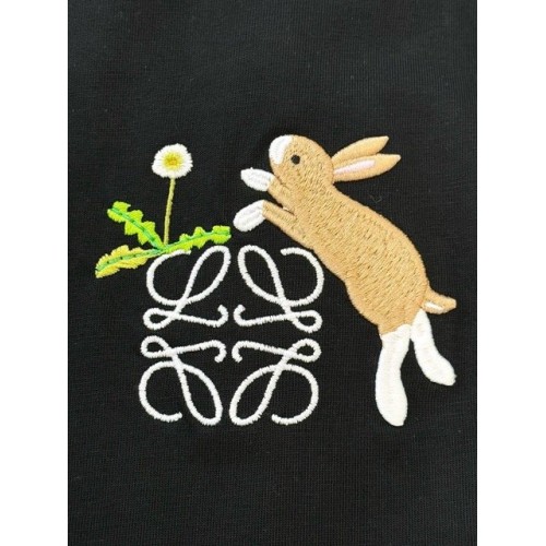 LOEWE 2024FW Rabbit Embroidery Round Neck Short Sleeve LOEWE 2024FW Rabbit Embroidery Round Neck Short Sleeve