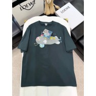 LOEWE 2024FW Submarine Embroidery Round Neck Short Sleeve