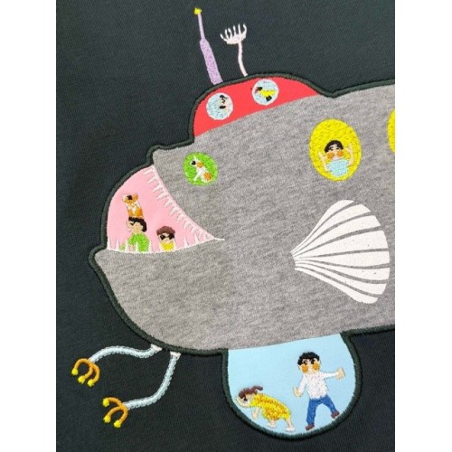 LOEWE 2024FW Submarine Embroidery Round Neck Short Sleeve LOEWE 2024FW Submarine Embroidery Round Neck Short Sleeve
