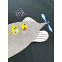 LOEWE 2024FW Submarine Embroidery Round Neck Short Sleeve LOEWE 2024FW Submarine Embroidery Round Neck Short Sleeve
