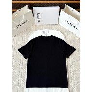 LOEWE 2025SS Octopus Print Embroidered Short Sleeves - Black