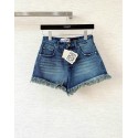 LOEWE 25SS Fringed Distressed Embroidered Denim Shorts LOEWE 25SS Fringed Distressed Embroidered Denim Shorts
