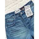 LOEWE 25SS Fringed Distressed Embroidered Denim Shorts LOEWE 25SS Fringed Distressed Embroidered Denim Shorts