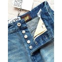 LOEWE 25SS Fringed Distressed Embroidered Denim Shorts LOEWE 25SS Fringed Distressed Embroidered Denim Shorts