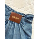 LOEWE 25SS Leather Logo Pleated Irregular Jeans LOEWE 25SS Leather Logo Pleated Irregular Jeans
