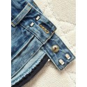 LOEWE 25SS Leather Logo Pleated Irregular Jeans LOEWE 25SS Leather Logo Pleated Irregular Jeans
