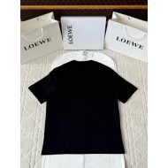 LOEWE 25SS New Slogan Embroidered Short Sleeve - Black