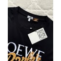 LOEWE 25SS New Slogan Embroidered Short Sleeve - Black LOEWE 25SS New Slogan Embroidered Short Sleeve - Black