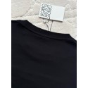LOEWE 25SS New Slogan Embroidered Short Sleeve - Black LOEWE 25SS New Slogan Embroidered Short Sleeve - Black