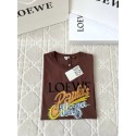 LOEWE 25SS New Slogan Embroidered Short Sleeve - Brown LOEWE 25SS New Slogan Embroidered Short Sleeve - Brown