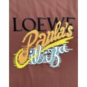 LOEWE 25SS New Slogan Embroidered Short Sleeve - Brown LOEWE 25SS New Slogan Embroidered Short Sleeve - Brown