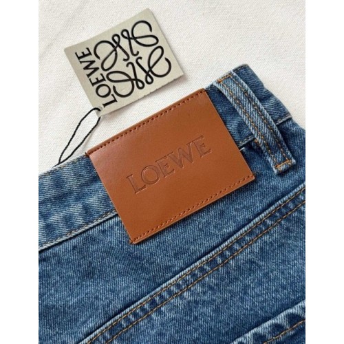 LOEWE Anagram Denim Shorts Pants - Blue LOEWE Anagram Denim Shorts Pants - Blue