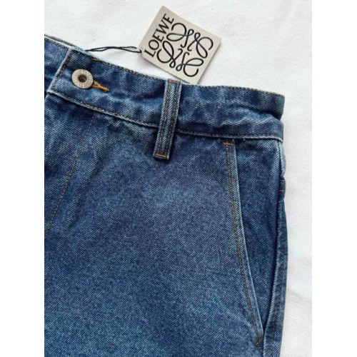 LOEWE Anagram Denim Shorts Pants - Blue LOEWE Anagram Denim Shorts Pants - Blue