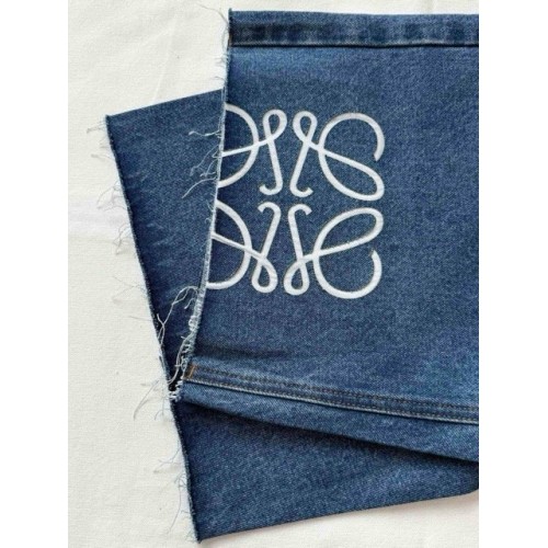 LOEWE Anagram Denim Shorts Pants - Blue LOEWE Anagram Denim Shorts Pants - Blue