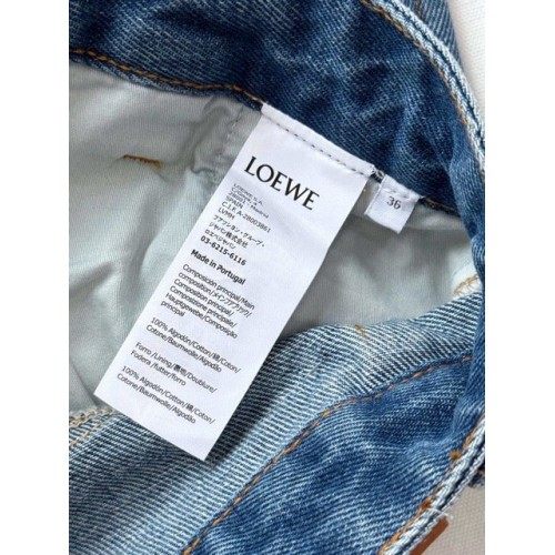 LOEWE Anagram Denim Shorts Pants - Blue LOEWE Anagram Denim Shorts Pants - Blue