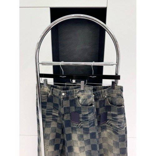 LV 2024FW Autumn and Winter New Checkerboard Jeans LV 2024FW Autumn and Winter New Checkerboard Jeans