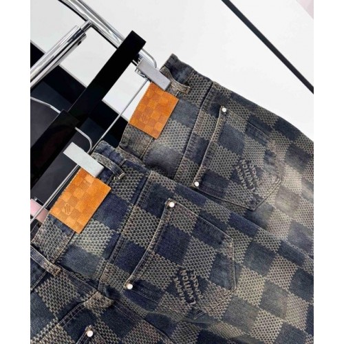 LV 2024FW Autumn and Winter New Checkerboard Jeans LV 2024FW Autumn and Winter New Checkerboard Jeans