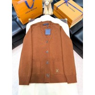 LV 2024FW Brown Knitted Cardigan