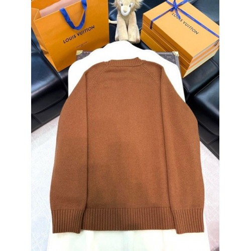 LV 2024FW Brown Knitted Cardigan