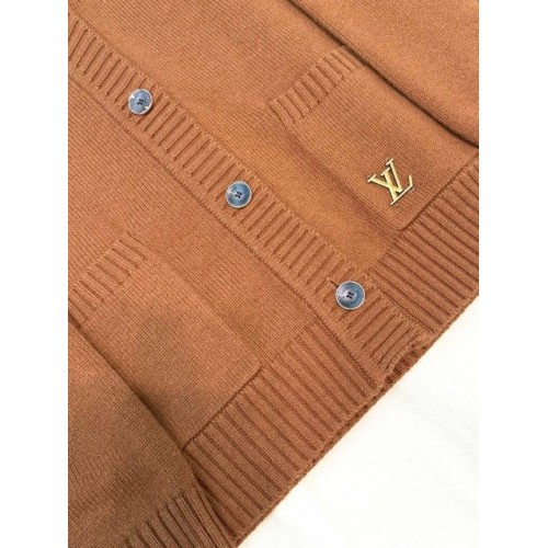 LV 2024FW Brown Knitted Cardigan LV 2024FW Brown Knitted Cardigan