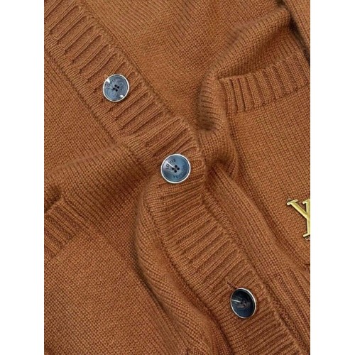 LV 2024FW Brown Knitted Cardigan LV 2024FW Brown Knitted Cardigan