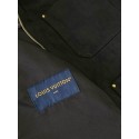 LV 2024FW Checkerboard Denim Jacket with Leather Collar LV 2024FW Checkerboard Denim Jacket with Leather Collar