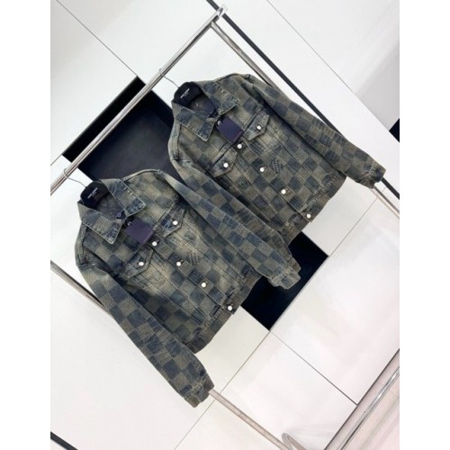 LV 2024FW Checkerboard Denim Jacket