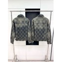 LV 2024FW Checkerboard Denim Jacket LV 2024FW Checkerboard Denim Jacket