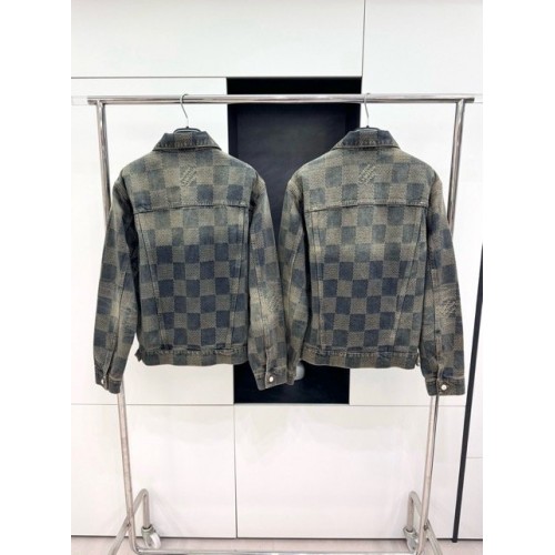 LV 2024FW Checkerboard Denim Jacket LV 2024FW Checkerboard Denim Jacket