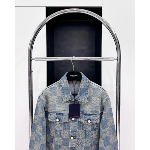 LV 2024FW Checkerboard Diamond Denim Top LV 2024FW Checkerboard Diamond Denim Top