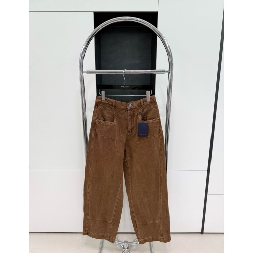 LV 2024FW Checkerboard Jacquard Lumberjack Jeans
