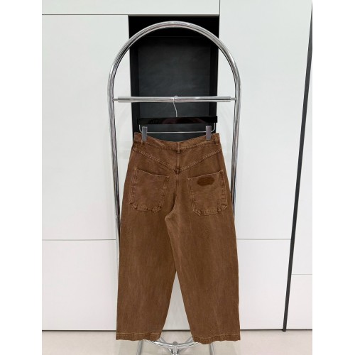 LV 2024FW Checkerboard Jacquard Lumberjack Jeans