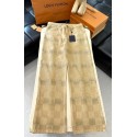 LV 2024FW Checkerboard Khaki Jeans LV 2024FW Checkerboard Khaki Jeans