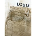 LV 2024FW Checkerboard Khaki Jeans LV 2024FW Checkerboard Khaki Jeans