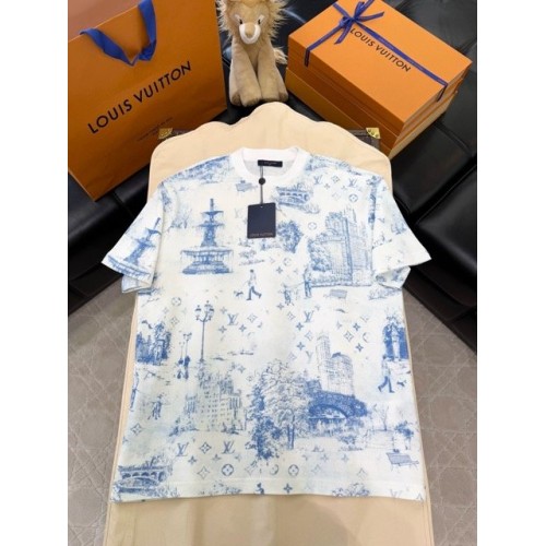 LV 2024FW City Print Logo Knit Short Sleeve