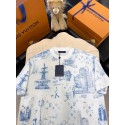 LV 2024FW City Print Logo Knit Short Sleeve LV 2024FW City Print Logo Knit Short Sleeve