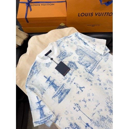 LV 2024FW City Print Logo Knit Short Sleeve LV 2024FW City Print Logo Knit Short Sleeve
