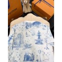 LV 2024FW City Print Logo Knit Short Sleeve LV 2024FW City Print Logo Knit Short Sleeve