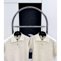 LV 2024FW Embossed Knit Polo - White LV 2024FW Embossed Knit Polo - White