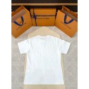 LV 2024FW Embossed Logo Short Sleeves - White