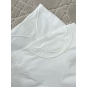 LV 2024FW Embossed Logo Short Sleeves - White