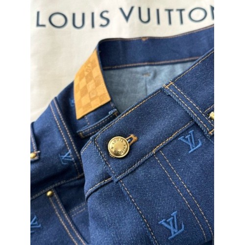 LV 2024FW Embroidered Jeans LV 2024FW Embroidered Jeans