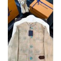 LV 2024FW Khaki Checkerboard Jacket LV 2024FW Khaki Checkerboard Jacket