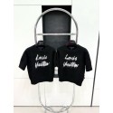 LV 2024FW Mohair Wool Knit Sweater Short Sleeves - Black LV 2024FW Mohair Wool Knit Sweater Short Sleeves - Black