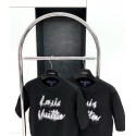 LV 2024FW Mohair Wool Knit Sweater Short Sleeves - Black LV 2024FW Mohair Wool Knit Sweater Short Sleeves - Black
