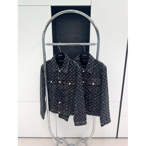 LV 2024FW Monogram Logo Denim Top LV 2024FW Monogram Logo Denim Top