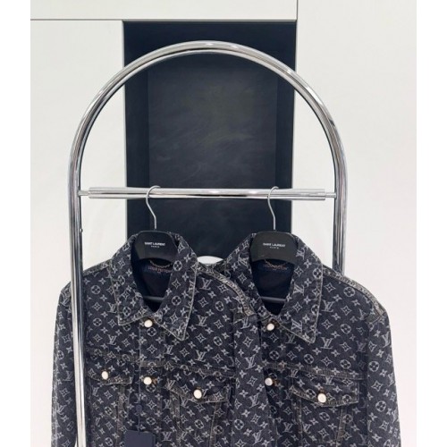 LV 2024FW Monogram Logo Denim Top LV 2024FW Monogram Logo Denim Top