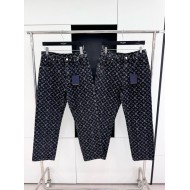 LV 2024FW Monogram Logo Jeans